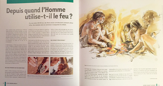 Une belle histoire de l'homme, une double page