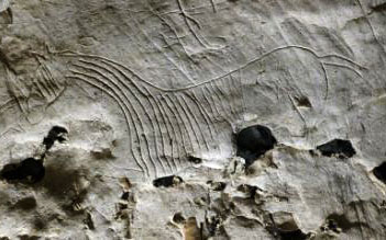 Cheval gravé grotte de Gouy