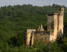 Le chateau de Commarque face à l'abri de Cap Blanc