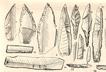 Dessins des outils de l'abri de La Ferrassie par Denis Peyrony