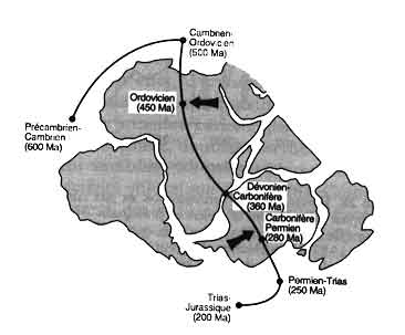 Les 4 éons de l'histoire de la terre 