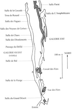 Plan Arcy-sur-Cure, la grande grotte