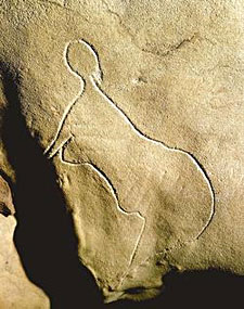 Grotte de Cussac - Silouhette féminine