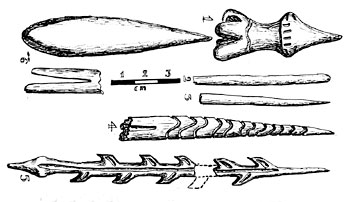 Outils en bois de renne - Grotte des fadets