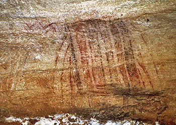 Hutte préhistorique Grotte de Lamouthe