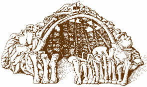 Mezhyrich - Reconstitution de la hutte en os de mammouths