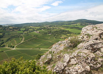 En haut de la roche de solutré