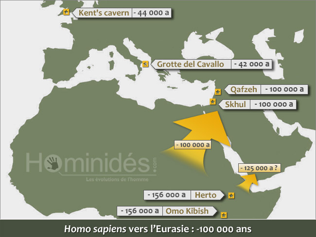 La sortie d'Homo sapiens d'Afrique