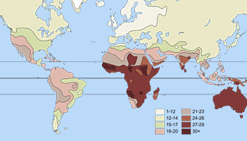 repartition des couleurs de peau humaines dans le monde